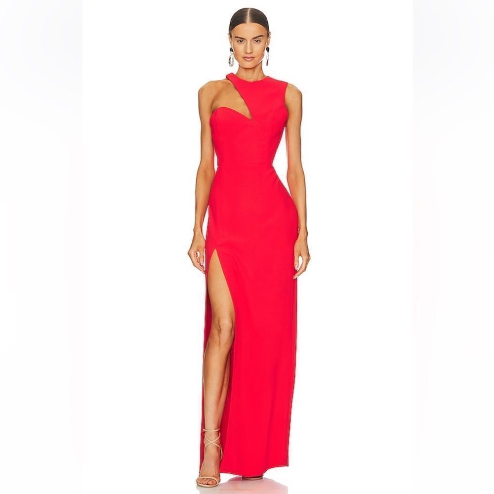 NEW Amanda Uprichard x Revolve Gilda Gown in Crimson Size XS